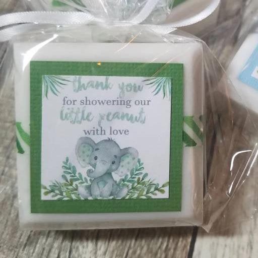 Elephant baby shower favors for popular girls made with soap