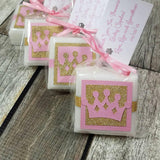 pink and gold crown birthday party princess favors