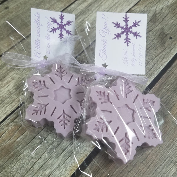 Custom winter onederland 1st birthday or baby shower favor soaps,  snowflakes – LaLaLipsie
